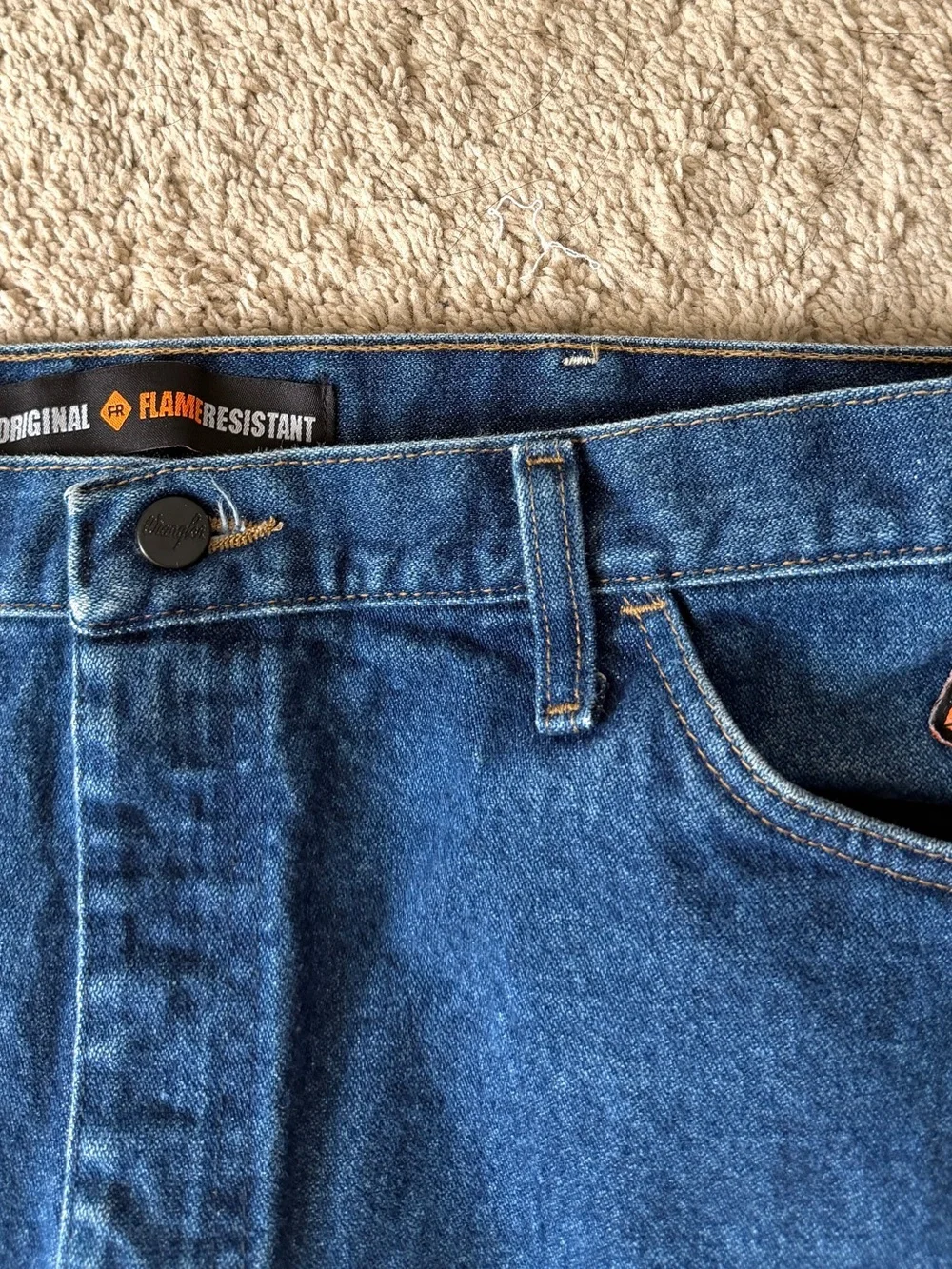 Wrangler 13 Original FR Flame Resistant Jeans Men Size 38x32 FR13MWZ Cowboy Cut